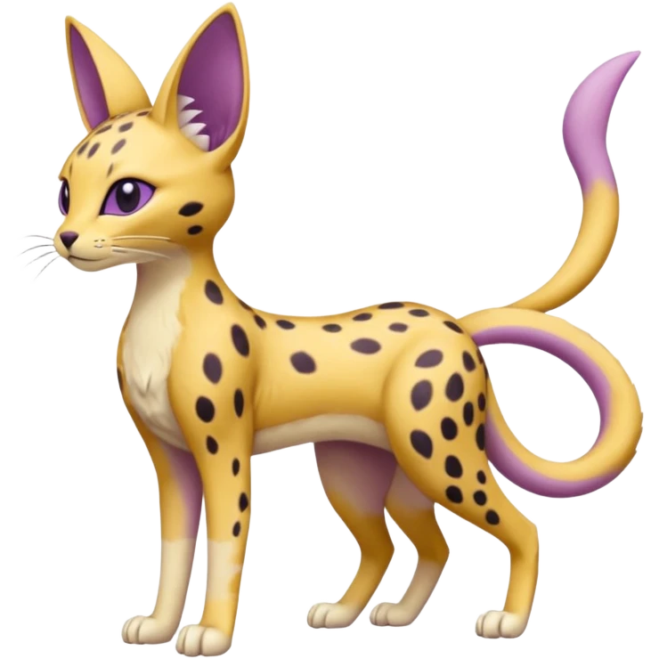 Genesect-Mewtwo-Espeon-Serval-Fakémon-hybrid-creature (full body)  emoji