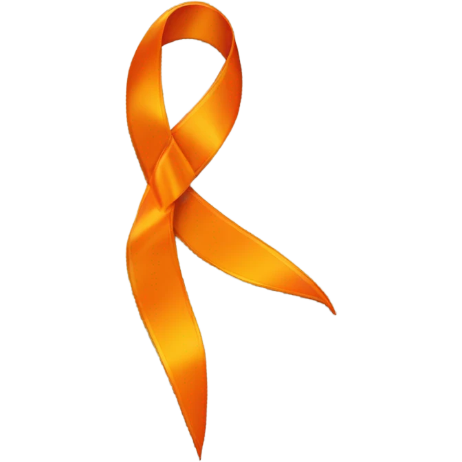 Orange ribbon awareness  emoji