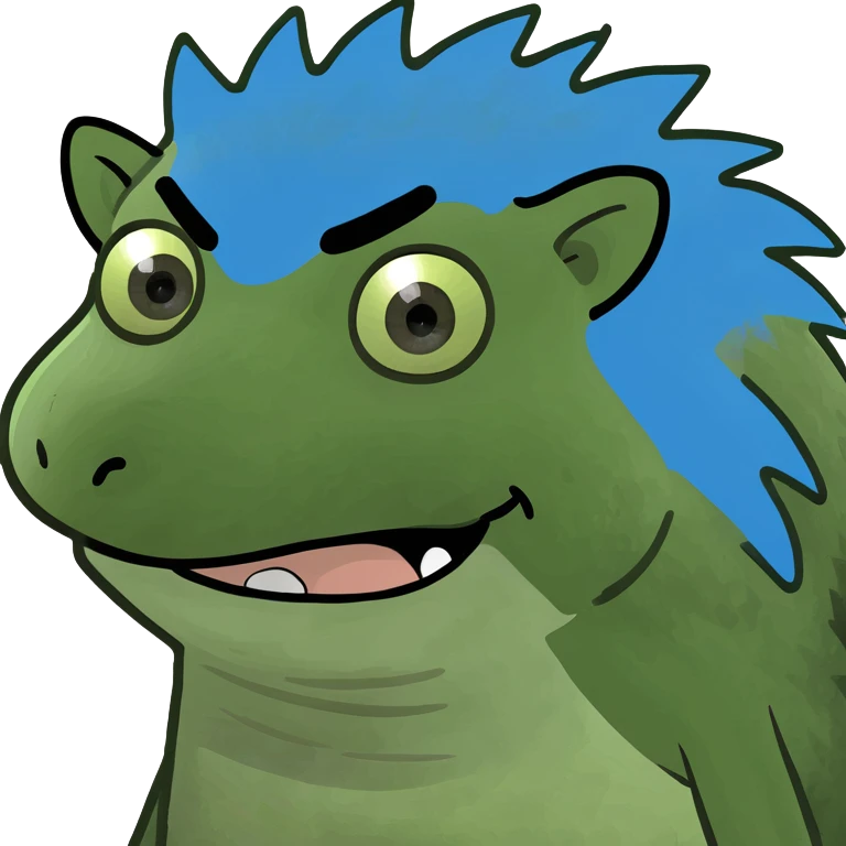 Sanic the Hedgehog, blue cartoon hedgehog with exaggerated features, meme style emoji