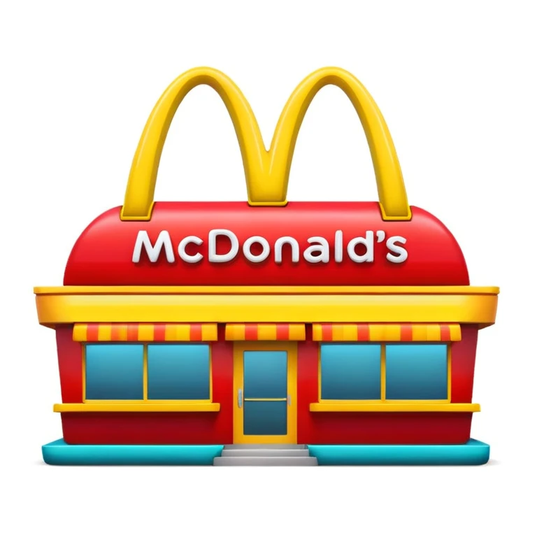 Neon McDonald’s restaurant  emoji