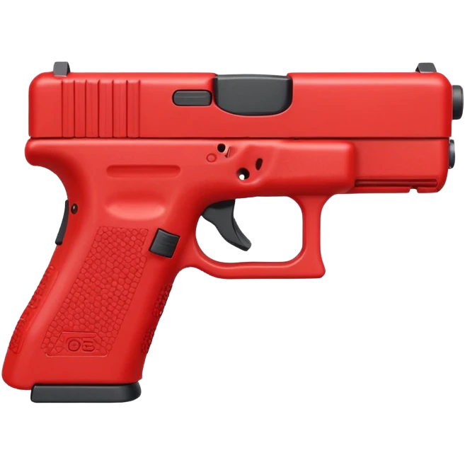 red Glock pistol, minimal emoji