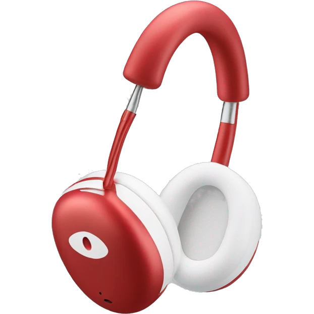 airpods max in red emoji