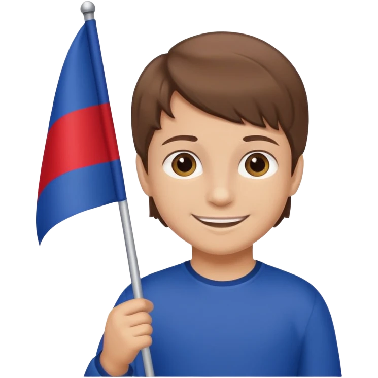 Flag holder kid emoji
