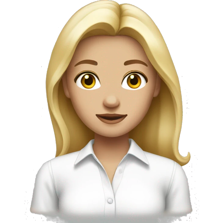 blonde girl in white shirt emoji