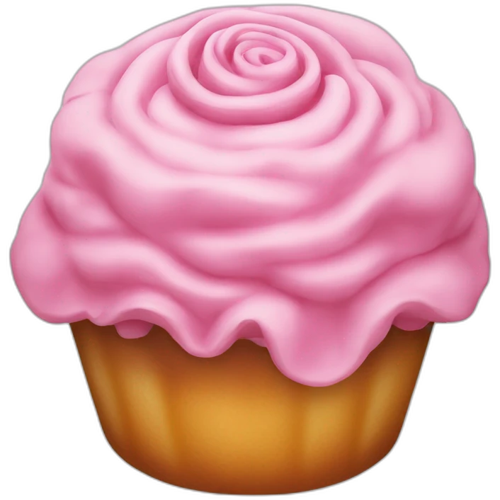 gâteau-en-forme-de-cerveau-rose emoji
