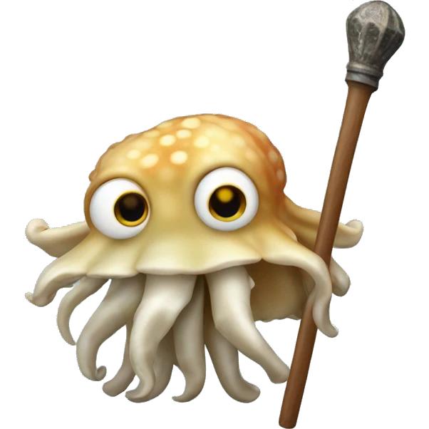 Cuttlefish with baton emoji