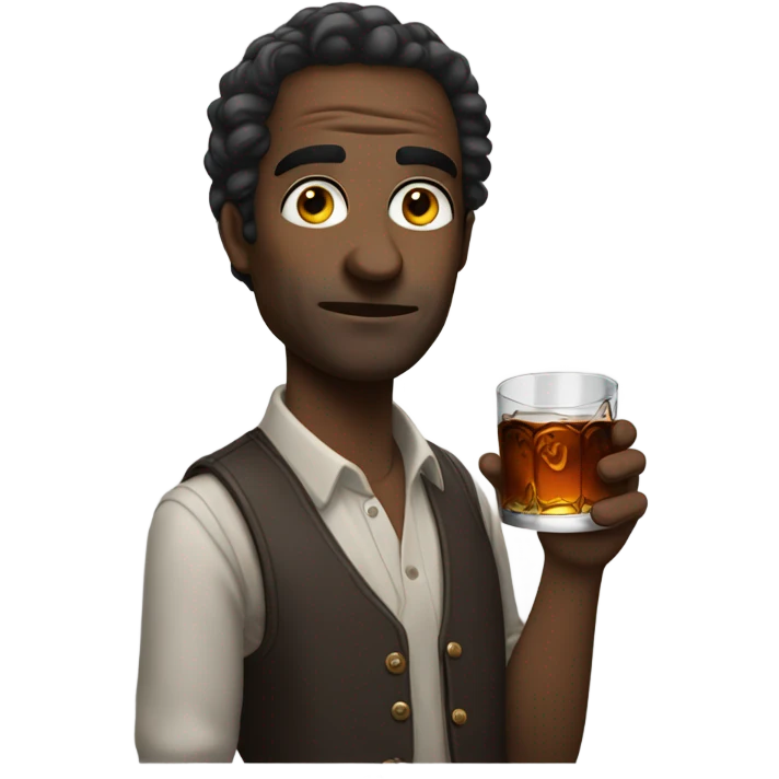 Drunk with bourbon emoji