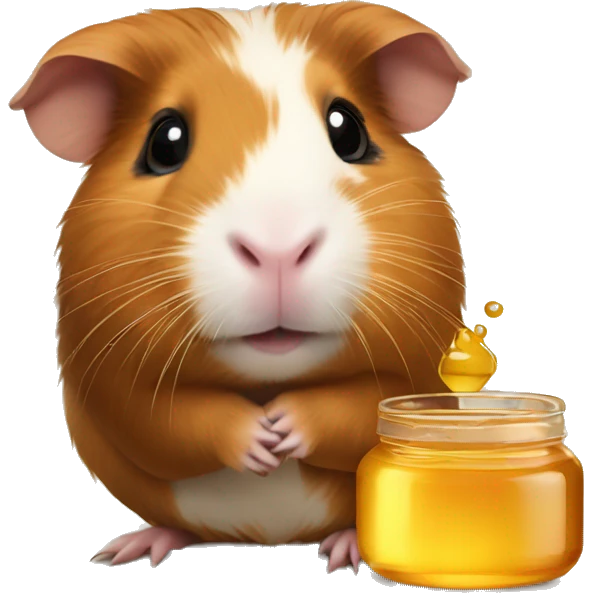 Guinea pig with Honey emoji