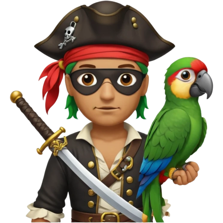 pirate and parrot emoji