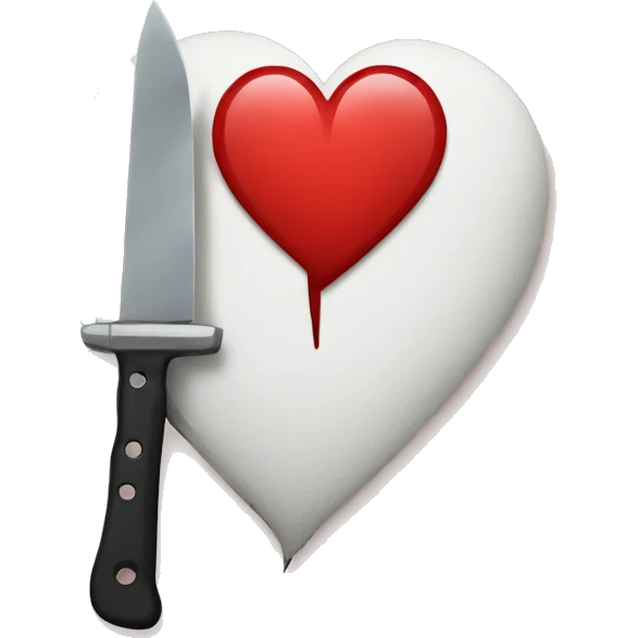 A broken heart and a knife emoji