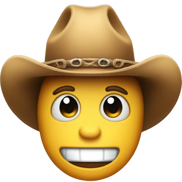 Gigachad Smiley face and cow-boy hat emoji