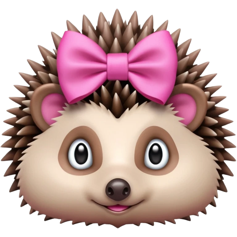 hedgehog with a pink bow emoji