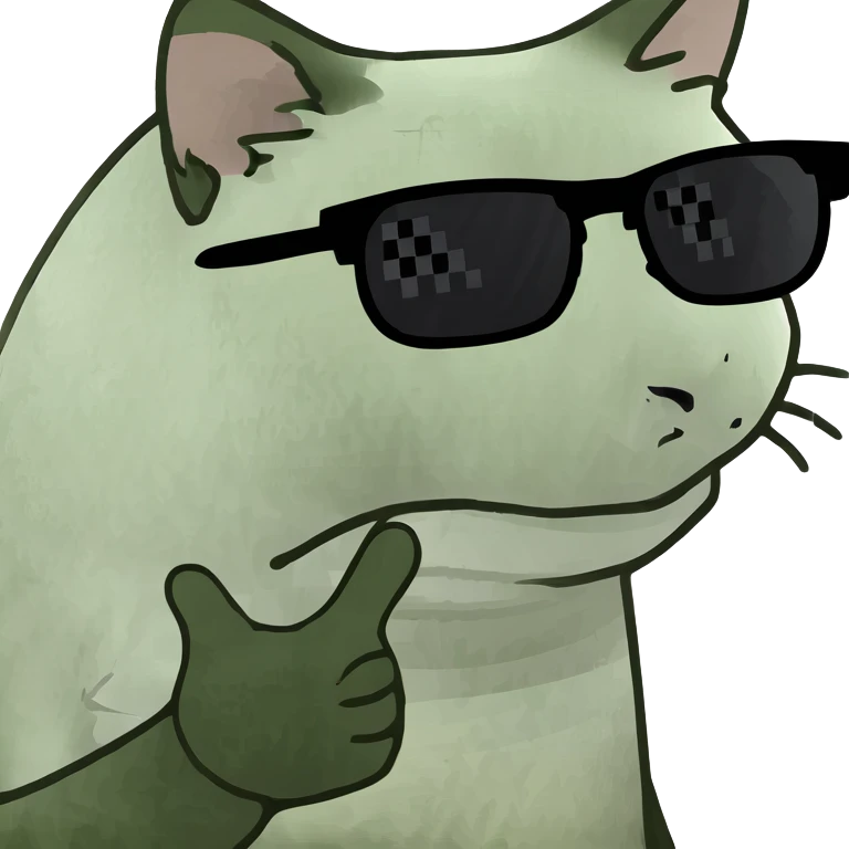 Cat with sunglasses emoji