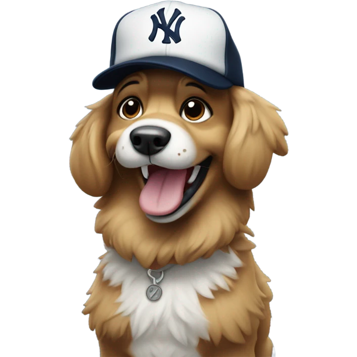 Furry chien avec casquette yankee / Wink emoji