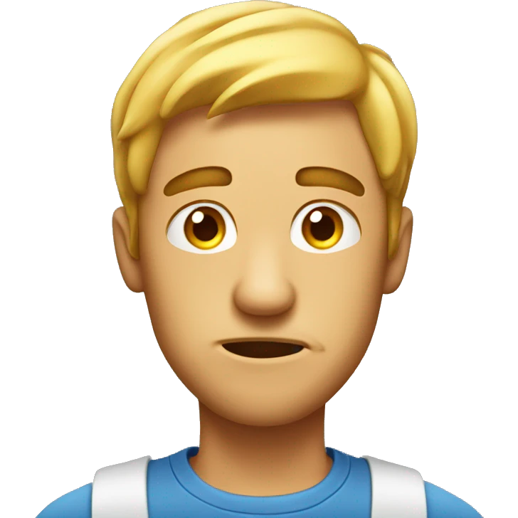 the man is sweating emoji