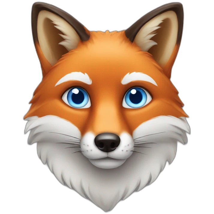Fox with blue eyes emoji