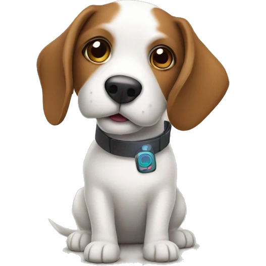 a french beaudog who loves technology emoji