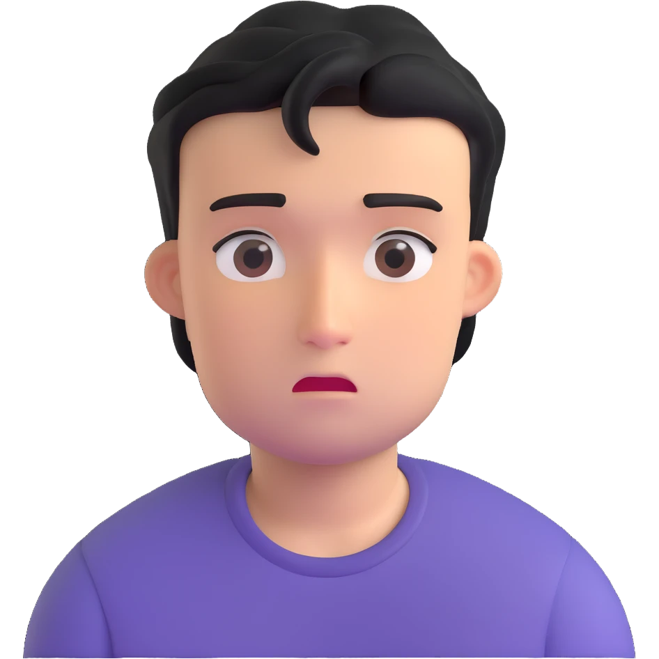 disappointed young man emoji
