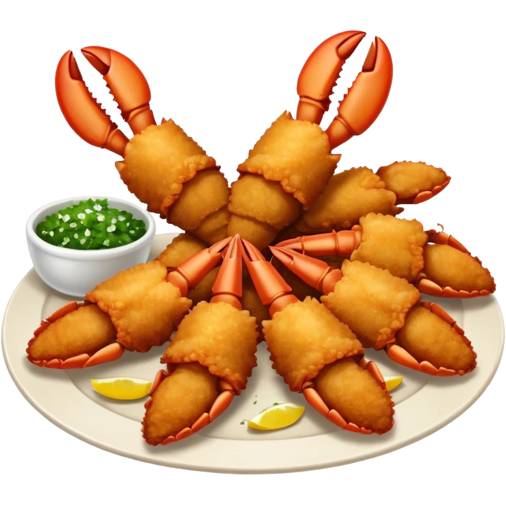chele di granchio impanate e fritte  emoji