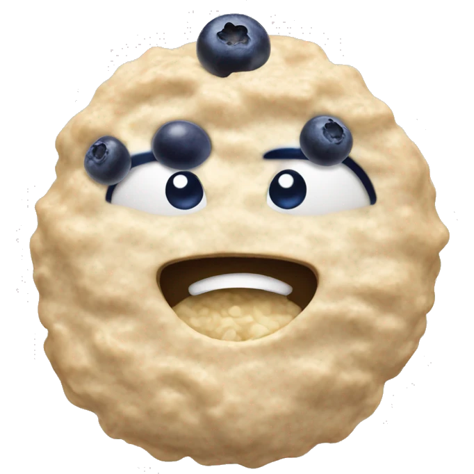 Oatmeal with Blueberry  emoji