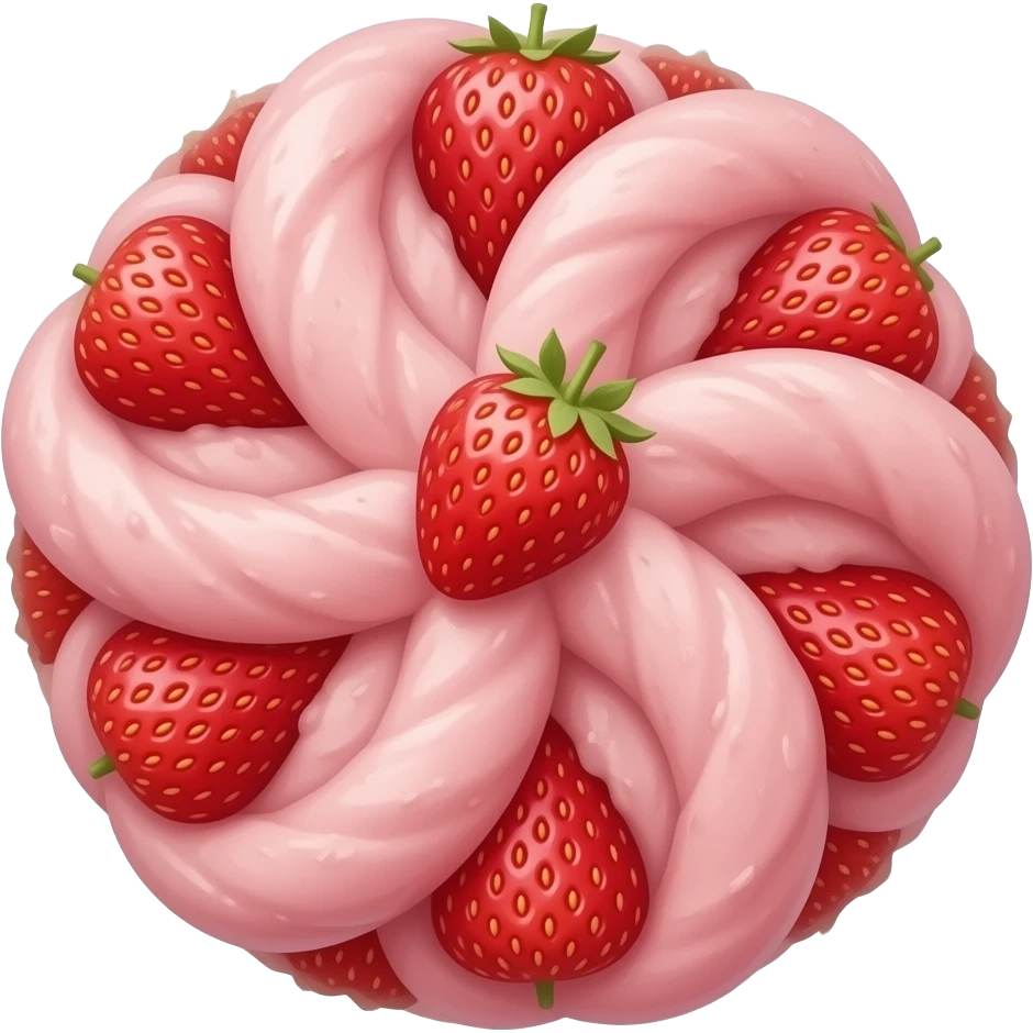 Kunafa strawberry flavour (180 DEFREE ANGLE)(Round)(Pink) emoji