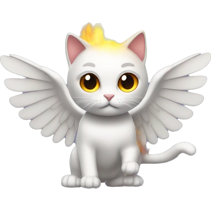 A Cat with fire powers and wings emoji