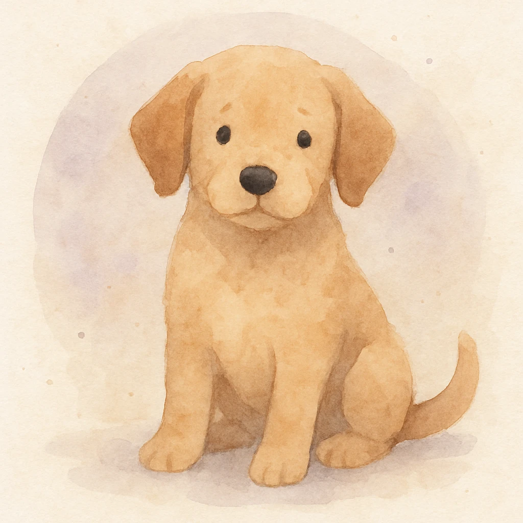 <systemPrompt>
  <style name="Soft Watercolor Illustration">
    <medium>Watercolor</medium>
    <texture>
      <surface>Natural paper grain with light noise</surface>
      <paint>Translucent layered washes, subtle gradients</paint>
    </texture>
    <colorPalette>
      <tones>Muted earth tones, soft pastels</tones>
      <shadows>Delicate, blended—never harsh</shadows>
      <accents>Optional use of light purple or blue for softness</accents>
    </colorPalette>
    <lineTreatment>
      <edges>Feathered or undefined—no harsh outlines</edges>
      <structure>Loose definition with form suggested by tone, not contour</structure>
    </lineTreatment>
    <background>
      <style>Minimal or circular watercolor wash</style>
      <elements>Optional soft dots or speckles</elements>
    </background>
    <subjectTreatment>
      <form>Simplified and rounded—suitable for characters, objects, or scenes</form>
      <expression>Whimsical, warm, and gentle</expression>
    </subjectTreatment>
    <composition>
      <focus>Centered or slightly off-center subject</focus>
      <balance>Avoid clutter, allow breathing room</balance>
    </composition>
    <atmosphere>Peaceful, dreamy, lightly nostalgic</atmosphere>
  </style>
  <instructions>
    Apply this watercolor style to any subject matter. Preserve softness, fluid transitions, and minimal detail. Prioritize artistic charm over realism. Avoid vector-like edges or digital sharpness.
  </instructions>
</systemPrompt>

{subject} = dog emoji