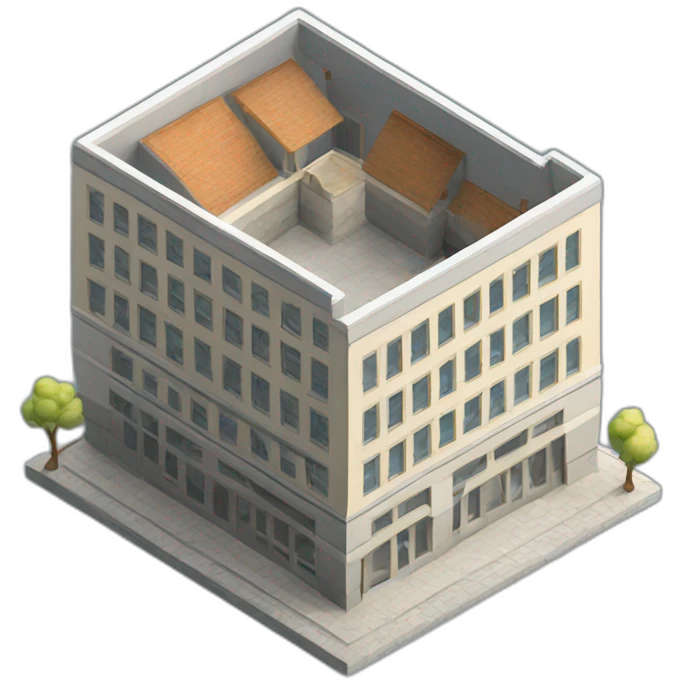 building model isometric emoji