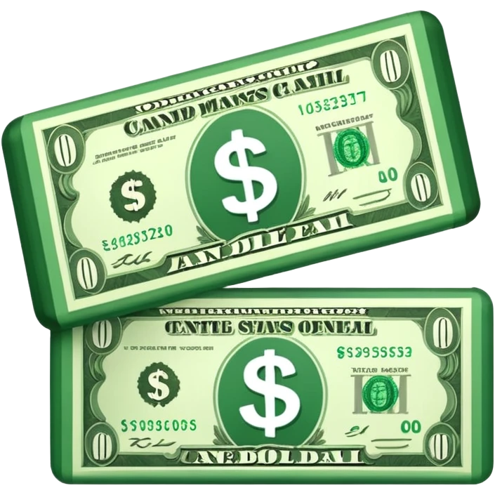 single cash bill 2d format emoji