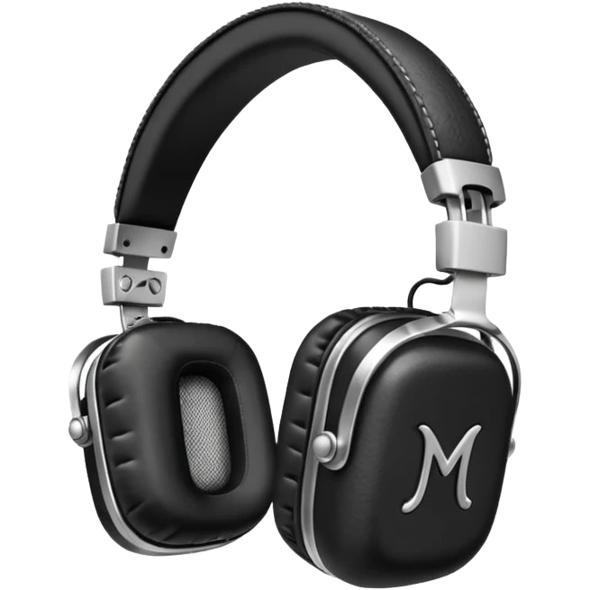Icon of headphones with square ear pads in the Marshall style. emoji