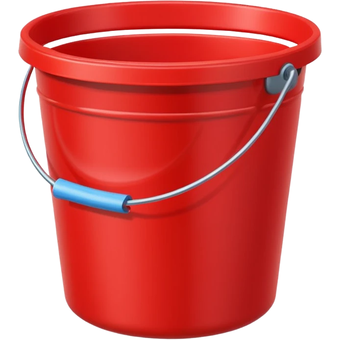 red bucket emoji