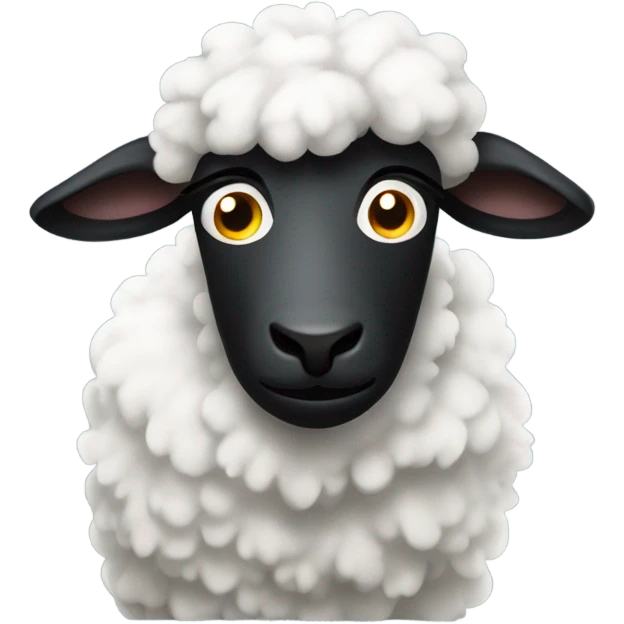 Black sheep with torn horns and white  emoji