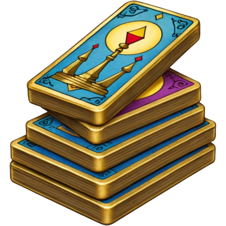 A small stack of tarot cards emoji