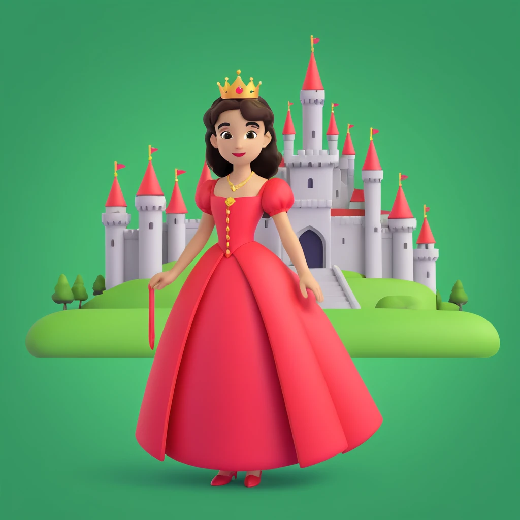 prince in red dress, royal castle background emoji