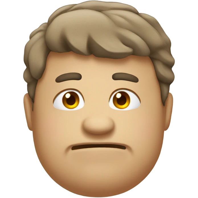 Ugly emoji with double chin  emoji