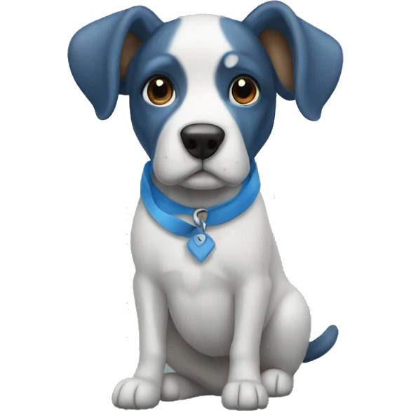 Dog ballon blue emoji