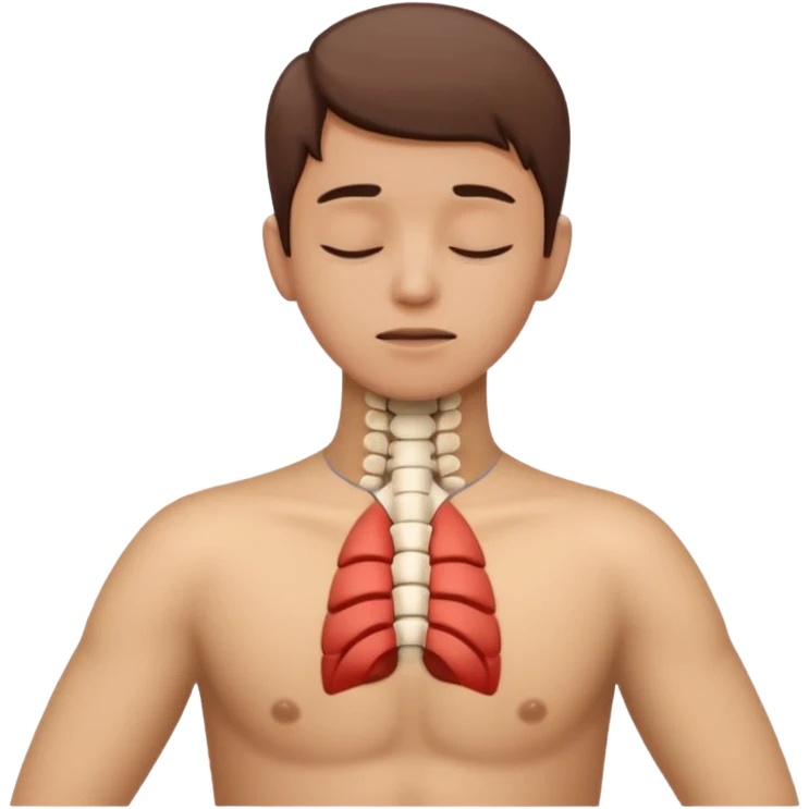 ankylosing spondylitis with back pain, and neck pain emoji