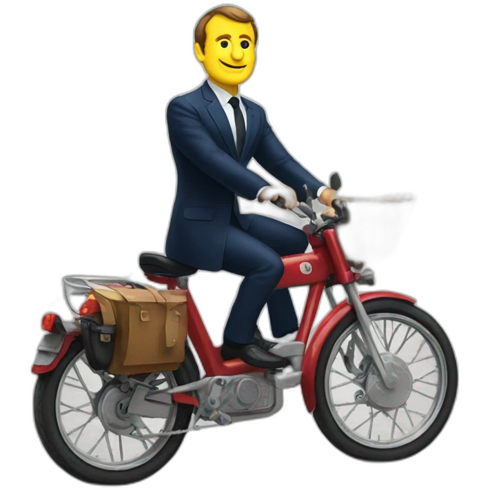 Macron on a bike emoji