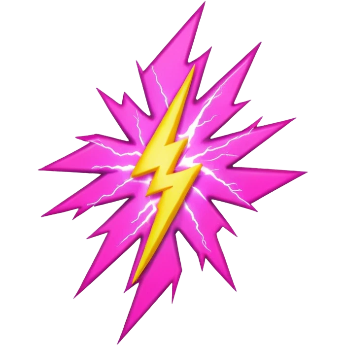 pink lightning emoji