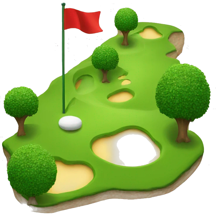 masters golf yellow map with red flag emoji emoji