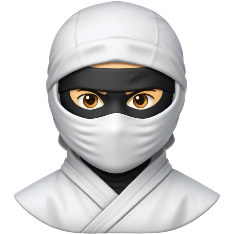 Make the ninja emoji with completely white clothes  emoji