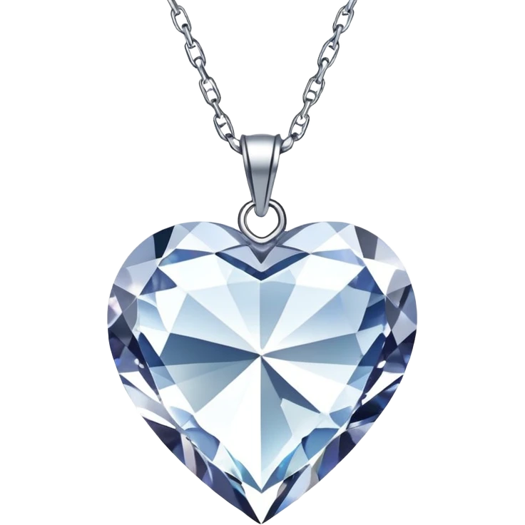 Crystal heart pendant emoji