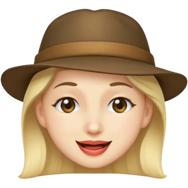 Şapkalı göz kırpma emoji
