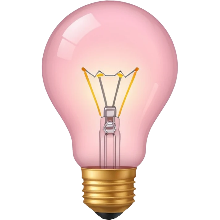 pastel pink light bulb emoji