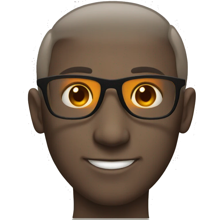 wearing glasses orange emoji