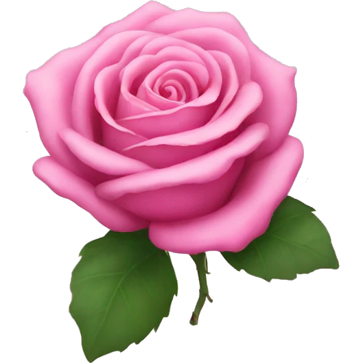 Pink rose emoji