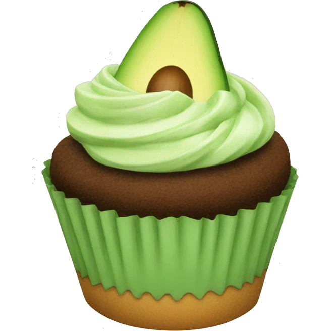 Avacado cupcake  emoji