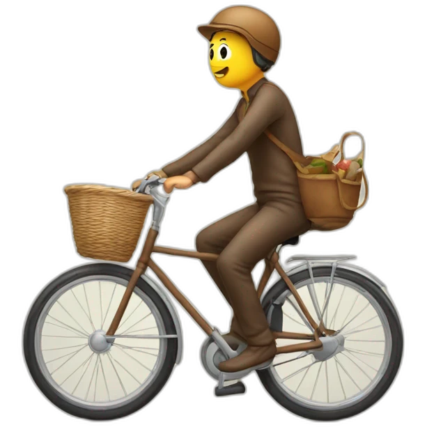 Chat en string sur un vélo  emoji