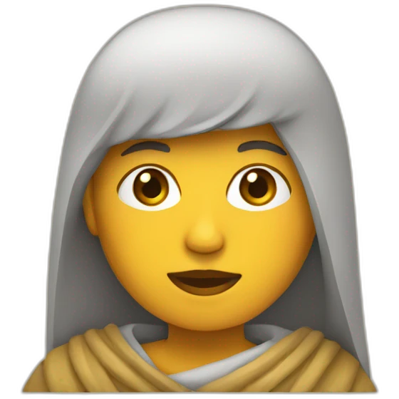 Emoji mujer con ruana emoji