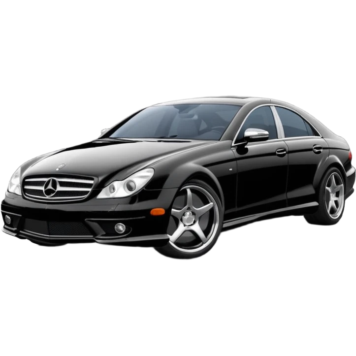 2006 cls 55 amg w219 mercedes Obsidian black paint code c197 with black rims emoji